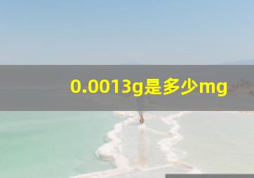 0.0013g是多少mg