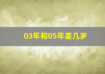 03年和05年差几岁