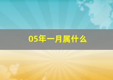 05年一月属什么