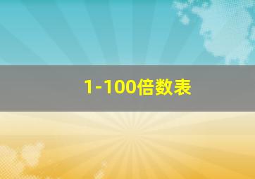 1-100倍数表