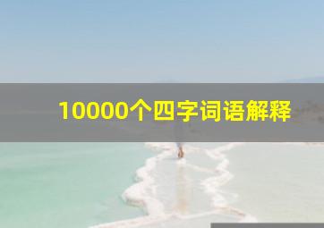 10000个四字词语解释