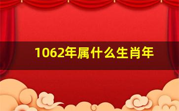 1062年属什么生肖年