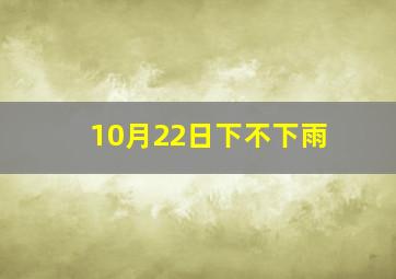 10月22日下不下雨