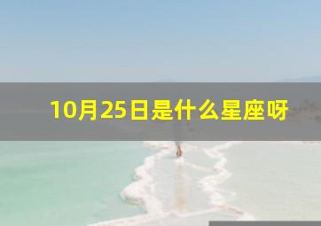 10月25日是什么星座呀