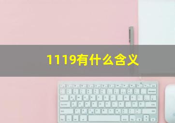 1119有什么含义