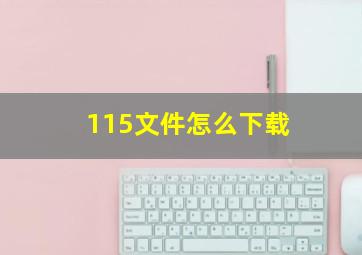 115文件怎么下载