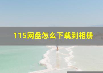 115网盘怎么下载到相册