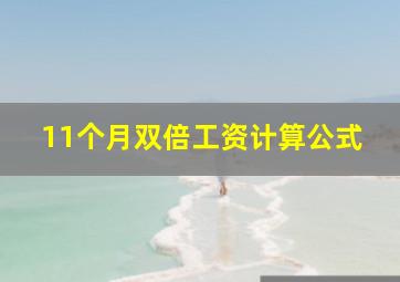 11个月双倍工资计算公式