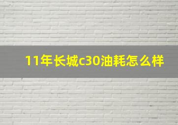 11年长城c30油耗怎么样