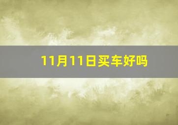 11月11日买车好吗