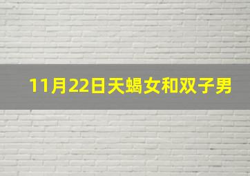 11月22日天蝎女和双子男