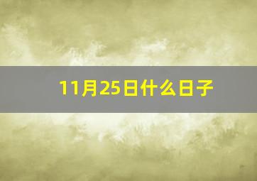 11月25日什么日子