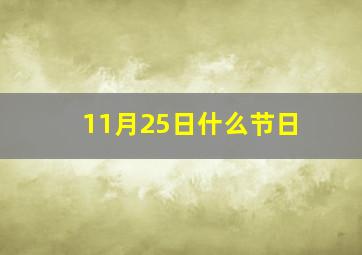 11月25日什么节日