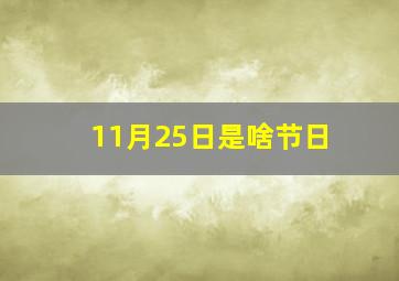 11月25日是啥节日