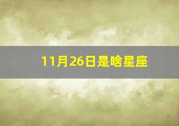 11月26日是啥星座