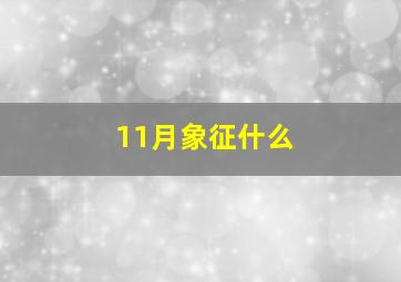 11月象征什么