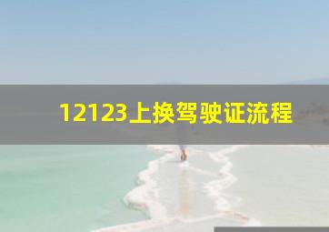 12123上换驾驶证流程