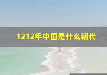 1212年中国是什么朝代