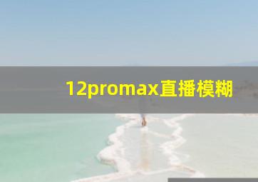 12promax直播模糊