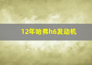 12年哈弗h6发动机