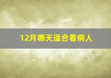 12月哪天适合看病人