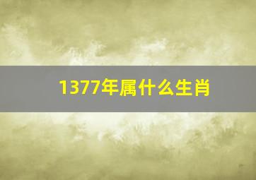 1377年属什么生肖