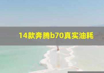 14款奔腾b70真实油耗