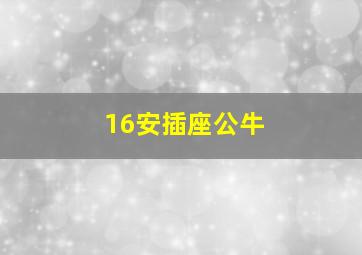 16安插座公牛