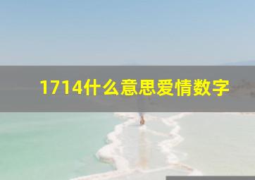 1714什么意思爱情数字