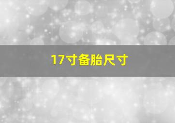 17寸备胎尺寸