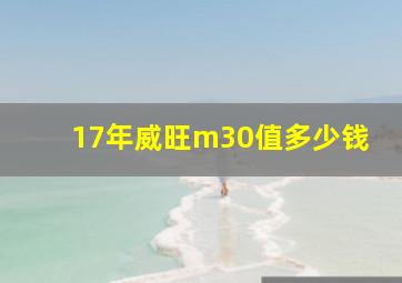 17年威旺m30值多少钱