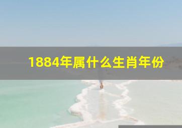 1884年属什么生肖年份