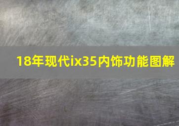 18年现代ix35内饰功能图解