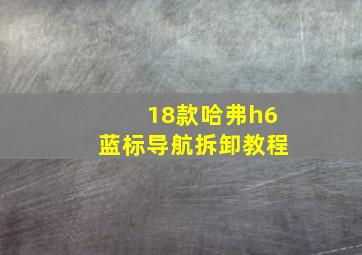 18款哈弗h6蓝标导航拆卸教程