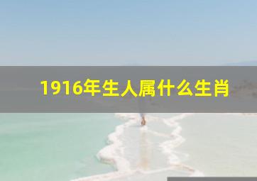 1916年生人属什么生肖