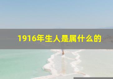 1916年生人是属什么的