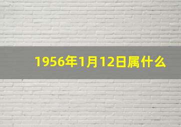 1956年1月12日属什么