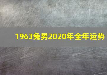 1963兔男2020年全年运势