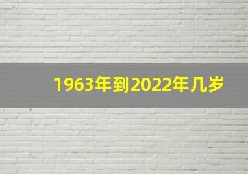 1963年到2022年几岁