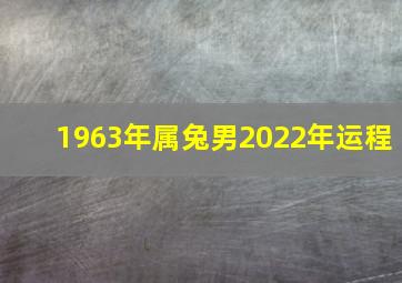 1963年属兔男2022年运程