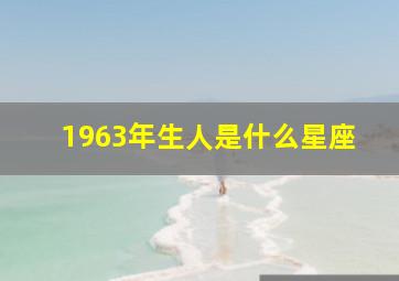 1963年生人是什么星座