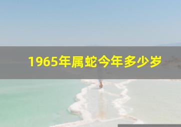 1965年属蛇今年多少岁