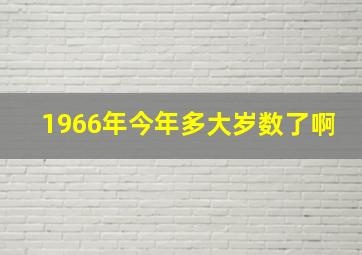 1966年今年多大岁数了啊