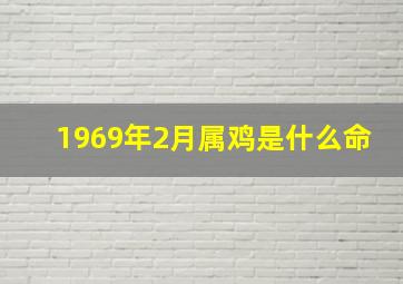 1969年2月属鸡是什么命