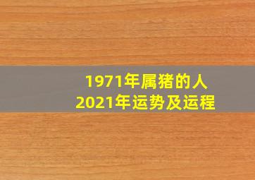 1971年属猪的人2021年运势及运程