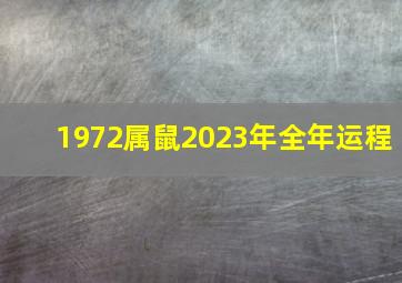 1972属鼠2023年全年运程