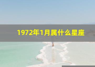 1972年1月属什么星座