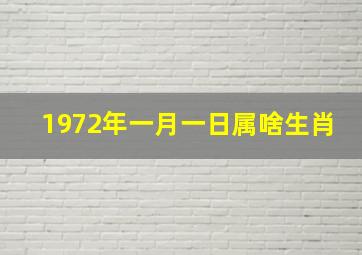 1972年一月一日属啥生肖