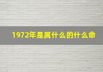 1972年是属什么的什么命