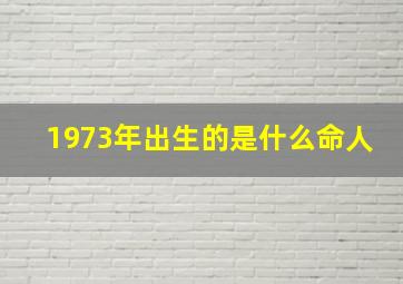 1973年出生的是什么命人